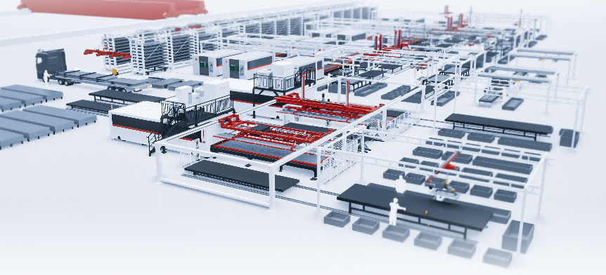 Laser Automation Line with Integrated Storage System